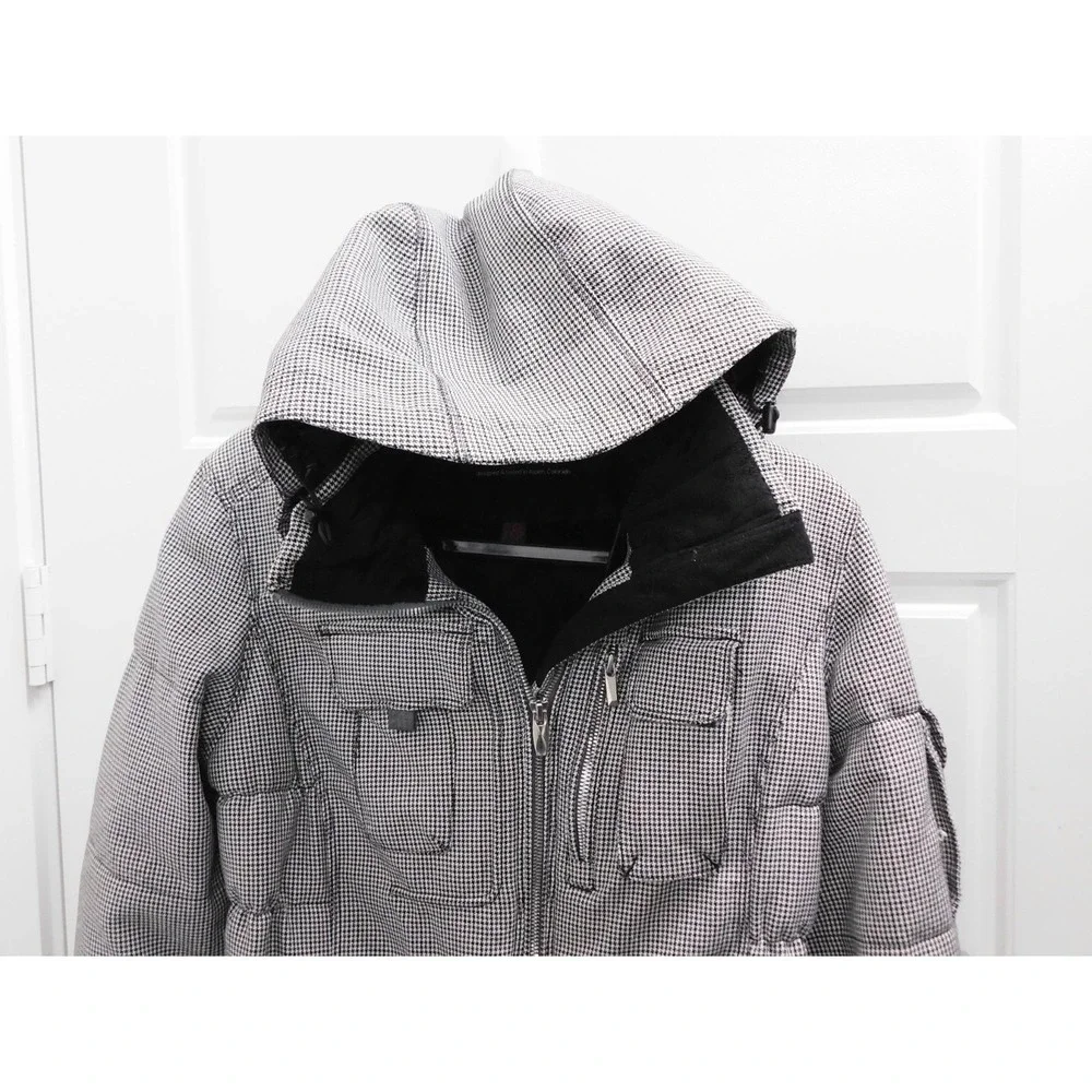 Obermeyer‎ Leighton Luxe Jacket Ski Coat Jacket Black White Houndstooth Size 8